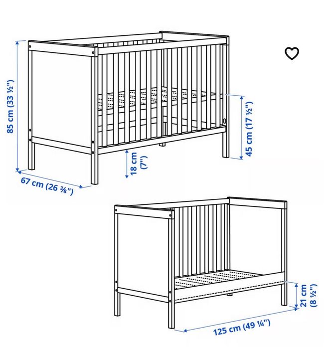 Berço evolutivo 60x120 + Colchão Viscoelástico
