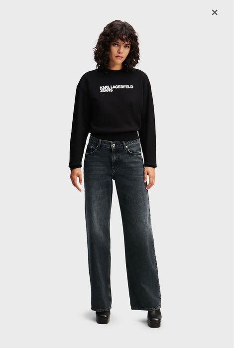 KARL LAGERFELD Жіночі темно-сині джинси KLJ MR RELAXED DENIM