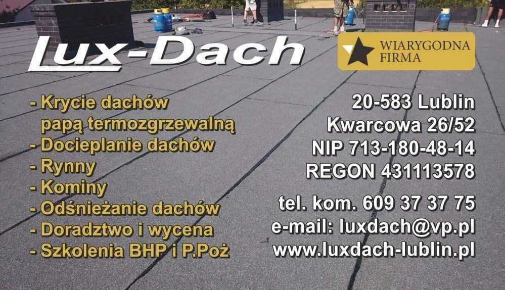 Krycie dachów papą -Lublin