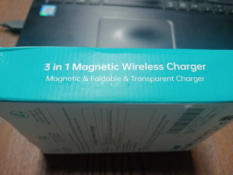 Estação de Carga Magnética 3-em-1 para iPhone, Apple Watch e AirPods