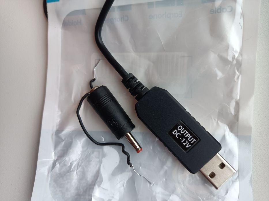 Кабель питания USB/DC для роутера 12v.