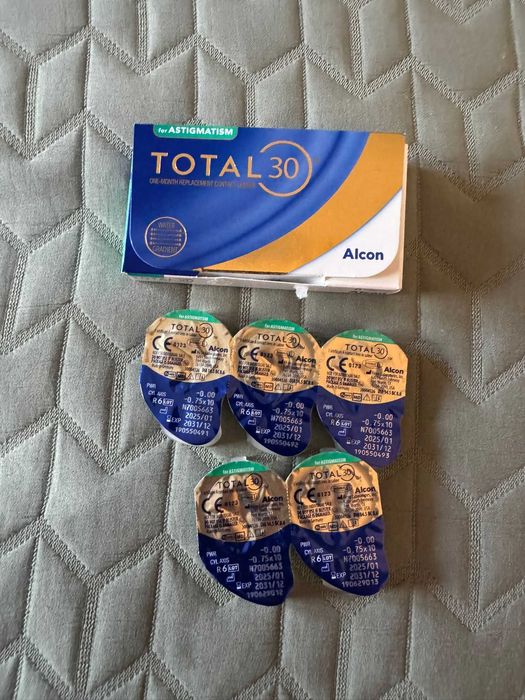 soczewki kontaktowe astygmatyzm Total30 Alcon PWR 0.00 cyl -0.75 axis 10 5 sztuk Gdańsk lub wysyłka