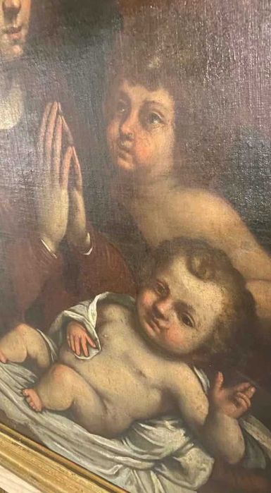 Obraz antyk Madonna z dzieciątkiem