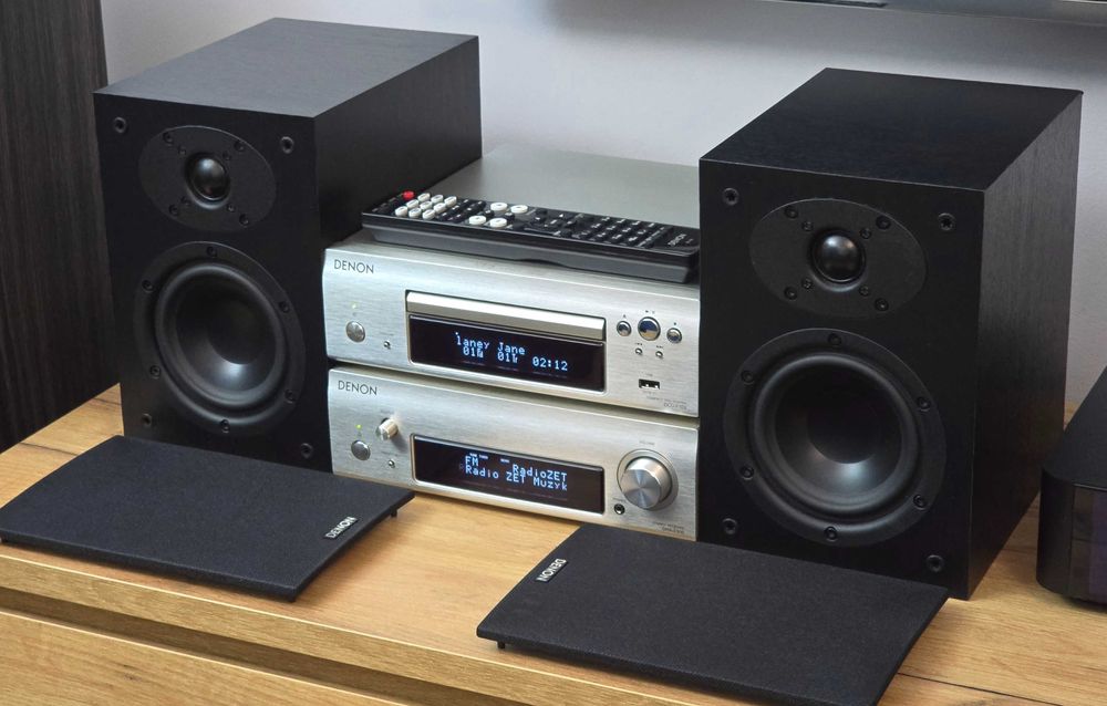 Denon D-F109 Idealny Stan Amplituner CD USB MP3 Pilot Kolumny