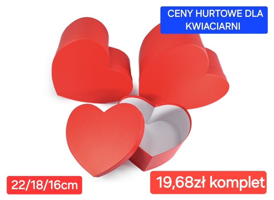 Pudełka FLOWER BOX welurowe i zwykle PREMIUM