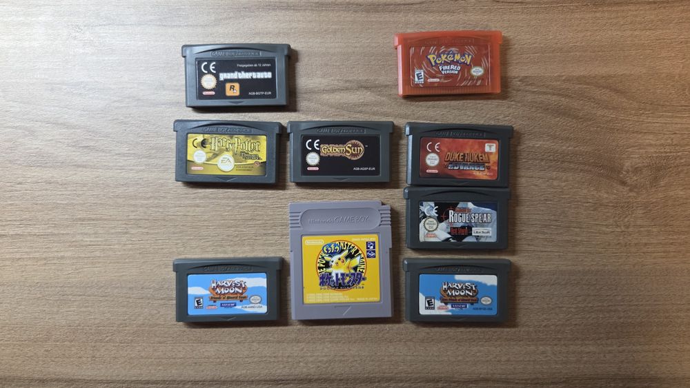 Zestaw gier Gameboy reprodukcje