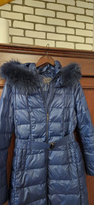 Kurtka granatowa pikowana z kapturem LeeCouper rozmiar 38