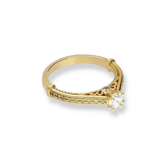 Złoty Pierścionek pr.585 brylanty 0.48ct RSTB30