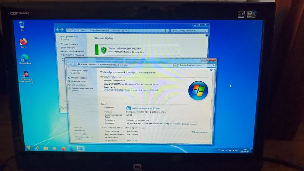 Komputer HP All in One 3Gb ram Dysk 160Gb