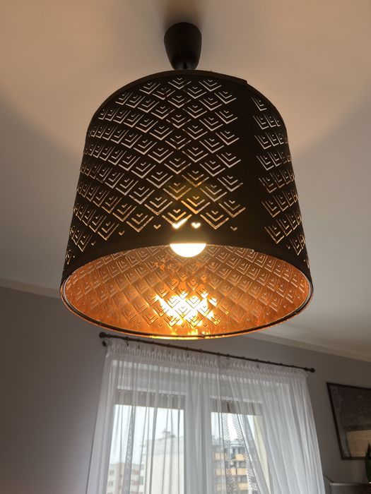 Lampa wisząca czarna ażurowa Ikea Nymo