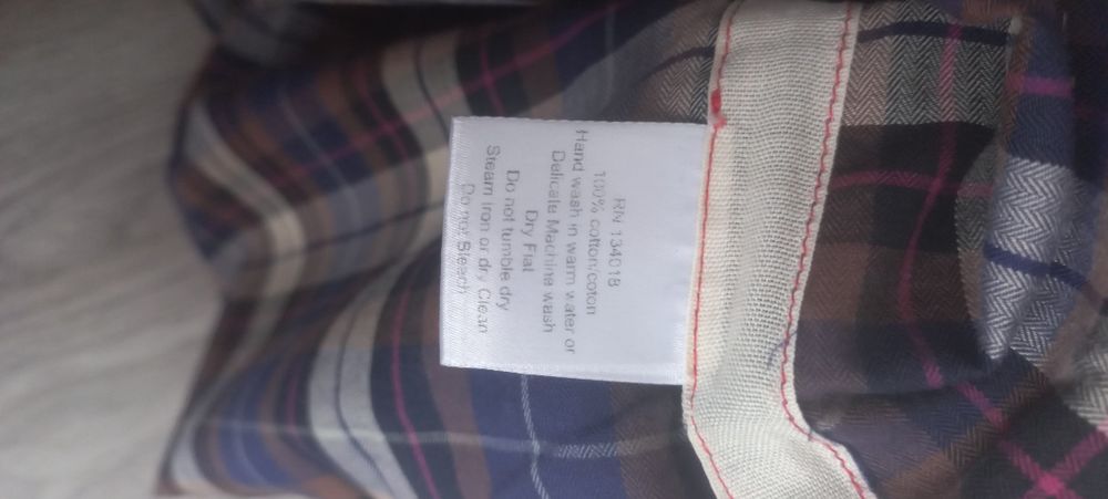 Śliczna koszula w kratę męska 42 xl 100% bawelna