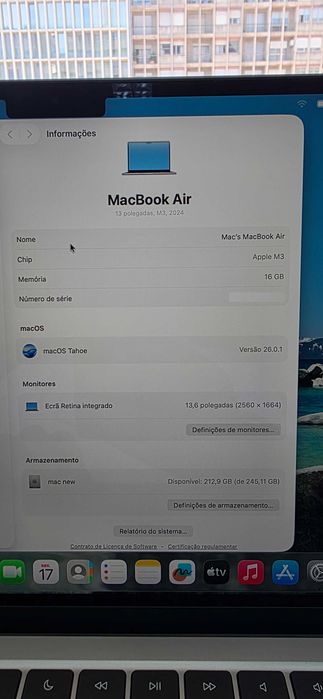 MacBook Air 13'' | 2024 | M3 8-core | 16GB | 256 GB PT