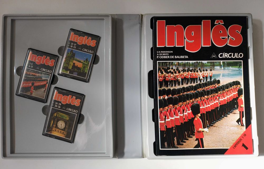 Curso de INGLÊS p/ portugueses - com exercícios e 3 disquetes.