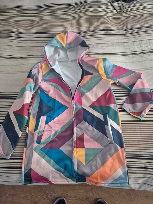 Cardigan multicolorido totalmente Novo, para todas as estações do ano