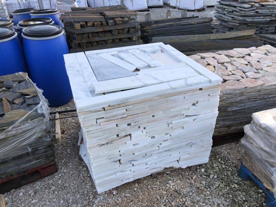 Mármore desperdícios partido