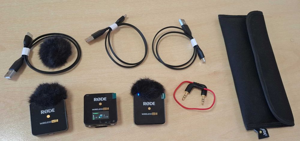 Rode Wireless Go II - Dwa mikrofony - Odpakowany - nie używany do nagrań - 2TX 1RX