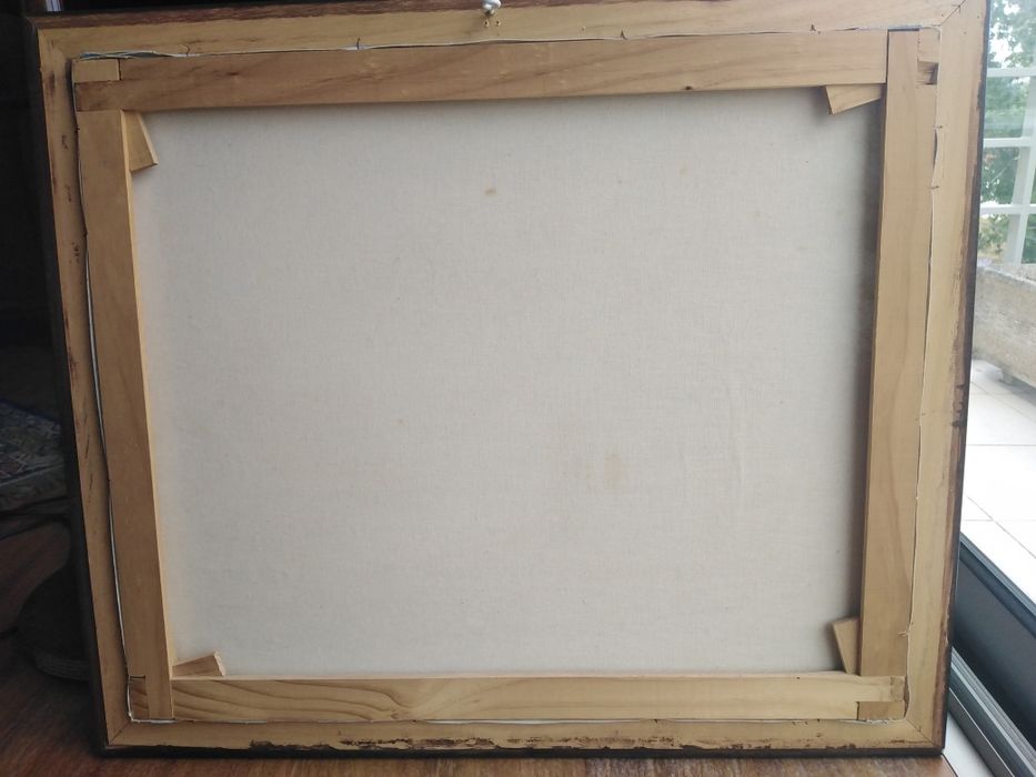 Quadro a aguarela com moldura