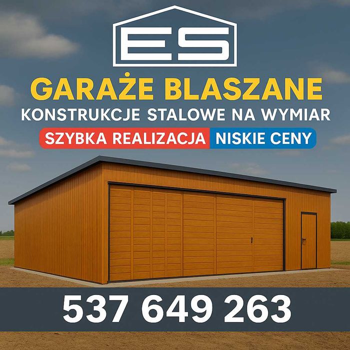 ZŁOTY DĄB - Garaż Blaszany  | ZADASZENIE | Magazyn | SCHOWEK - ESSTAL*