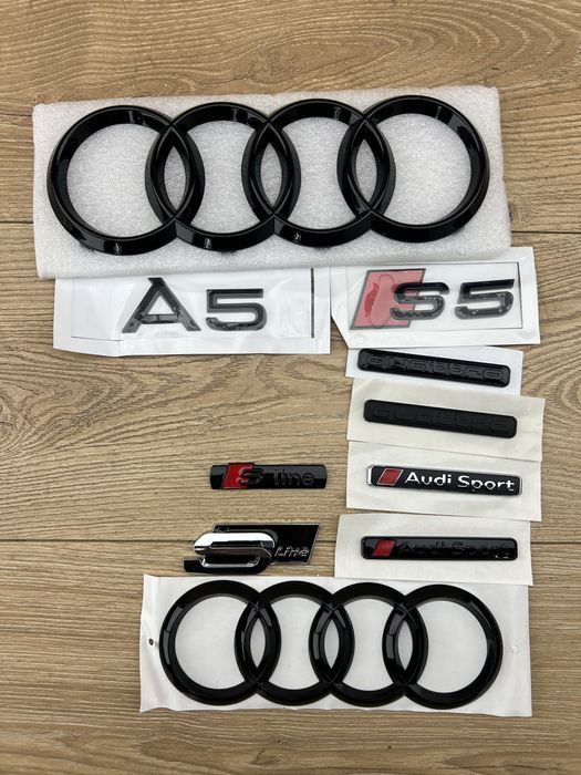 Емблема шильдик значок эмблема  ауді A3 A4 A5 A6 A7 A8 Q3 Q5 Q7 S-line