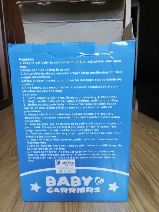 Marsúpio. Uma única utilização.