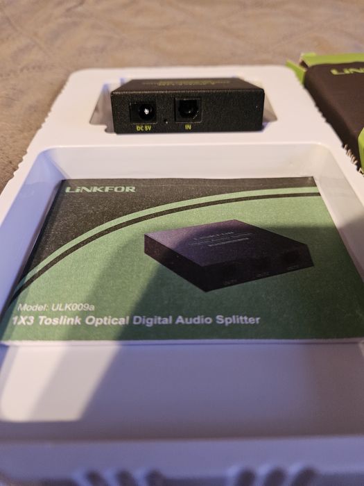 LiNKFOR 1X3 TOSLINK Optical Digital Audio Splitter Nowa cena