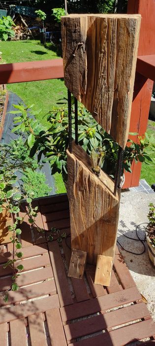 Lampa naturalna z drewna drewniana loft Boho tarasowa balkonowa ogród