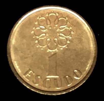 Moeda de 1 escudo níquel-latão - Portugal - 1987