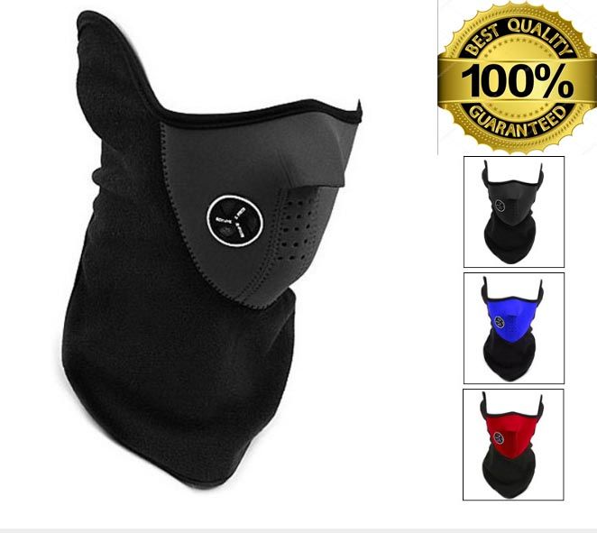 Вело полумаска балаклава / Баф флисовый маска с клапаном флис клапан