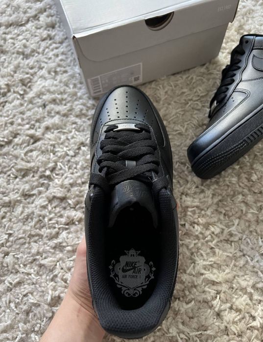 Кросівки Nike Air Force 1 low classic / чорні класичні найк форс