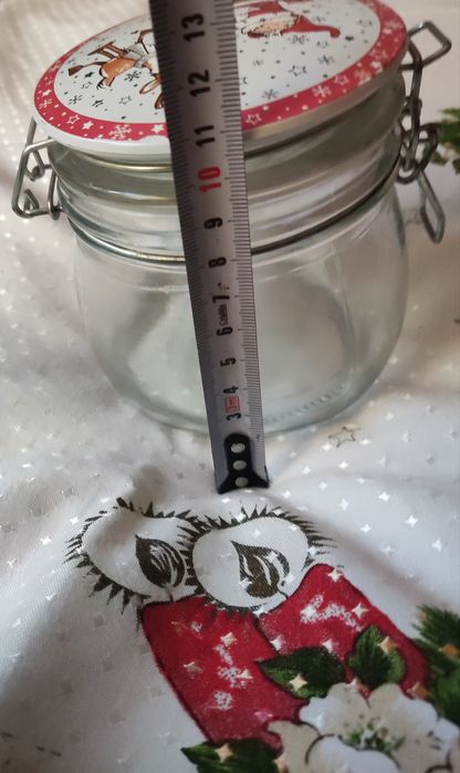 Słoik na pierniczki cukierki z Mikołajem