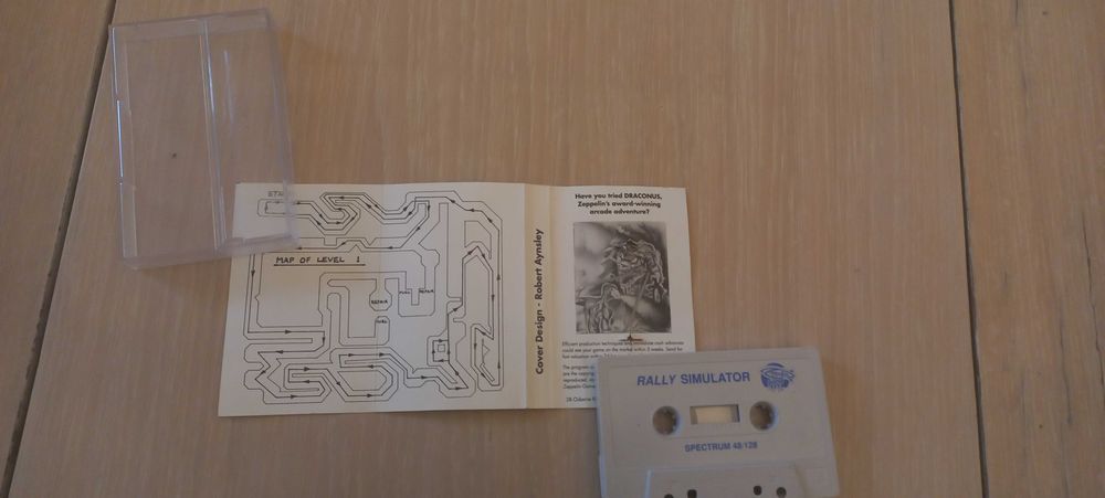 oryginalna gra Rally Simulator na ZX Spectrum