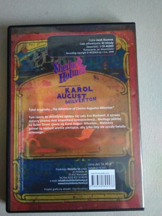 Audiobook ,, Sherlock Holmes:Karol Aucust Milverton"