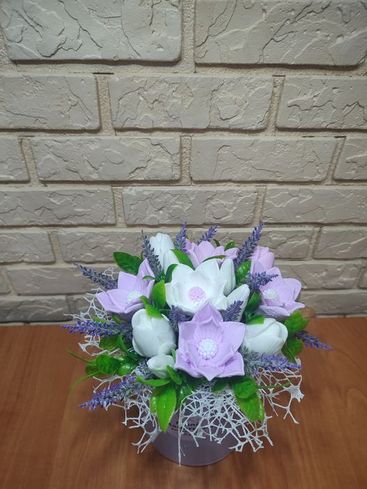 Мило ручної роботи (букет з квітів мила)