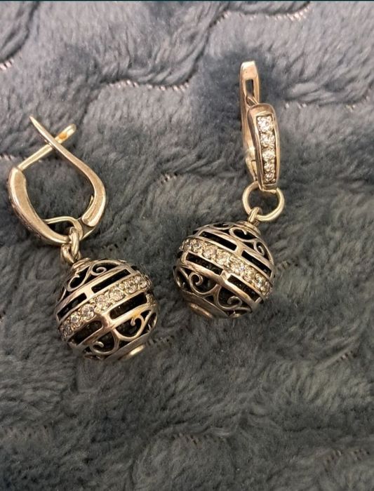 Сережки з цирконіями-1900