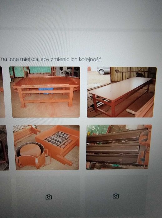 Stół  metalowy do produkcji elementów betonowych
