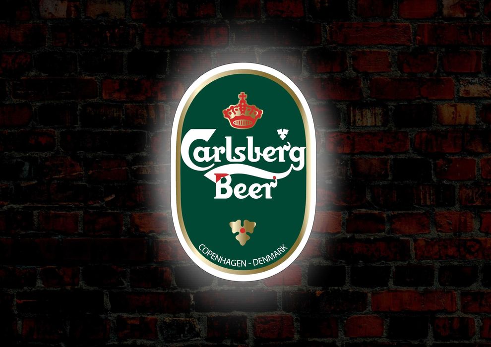 Carlsberg ネオンライト 王冠ロゴ Carlsberg Beer Neon LED Sign For Sale | LEDLABCAVE