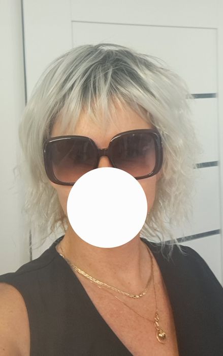 Peruka platynowy blond z odrostem