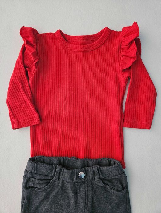 Zestaw body i spodnie 86