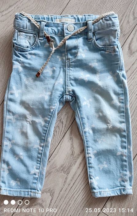 Spodnie jeansowe ZARA r.74 (6/9mies.)