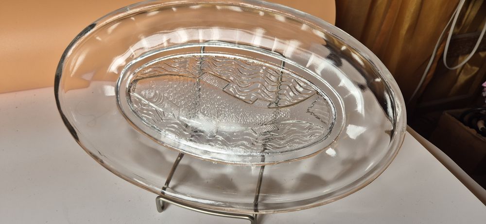 Szklane śledziówki 1+5 komplet PRL w ładnym stanie 5