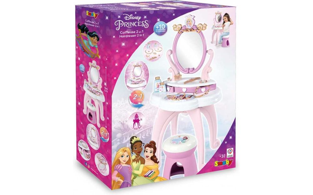 Столик туалетний з дзеркалом Smoby Перукарня Дісней Принцеси 320250