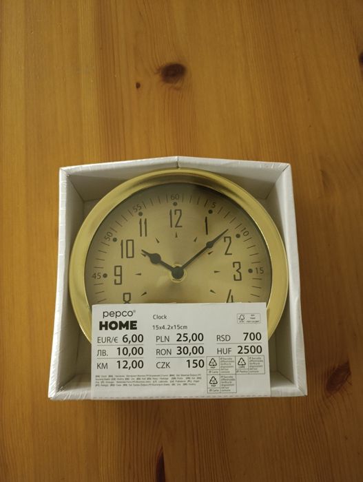 Złoty zegarek Pepco Home