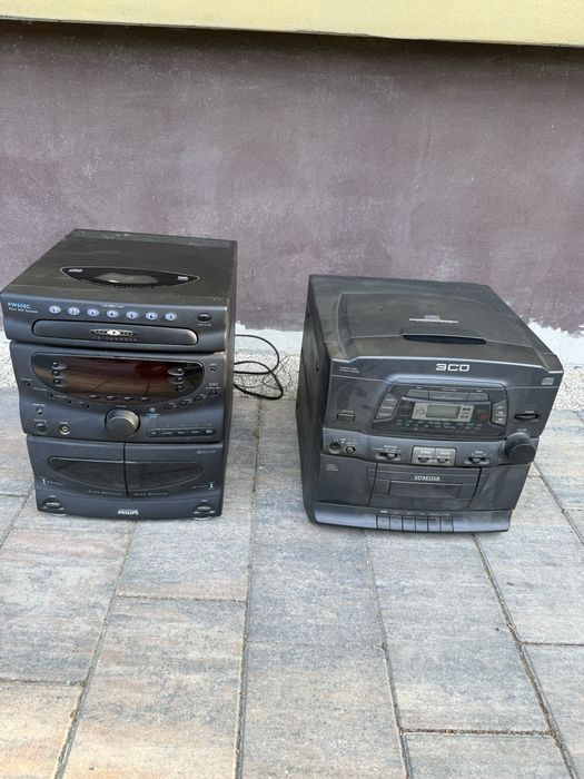 Dwie wieże Philips FW650C oraz Sumida budowa garaż