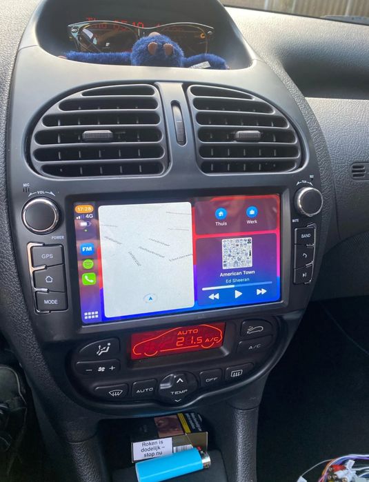 Rádio Android 13 com GPS Peugeot 206 (Artigo Novo)