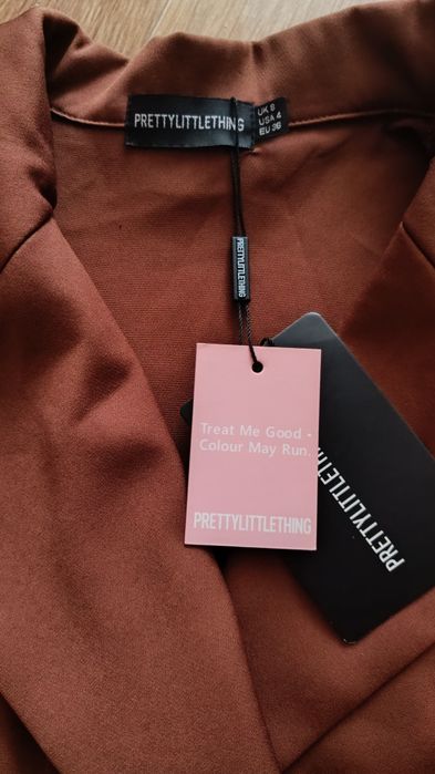 Платье пиджак шоколадного цвета PLT и HM