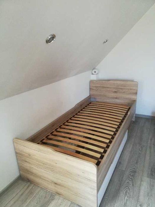 Łóżko młodzieżowe 100x200, Dąb Naturalny, Stan Idealny, GRATISY