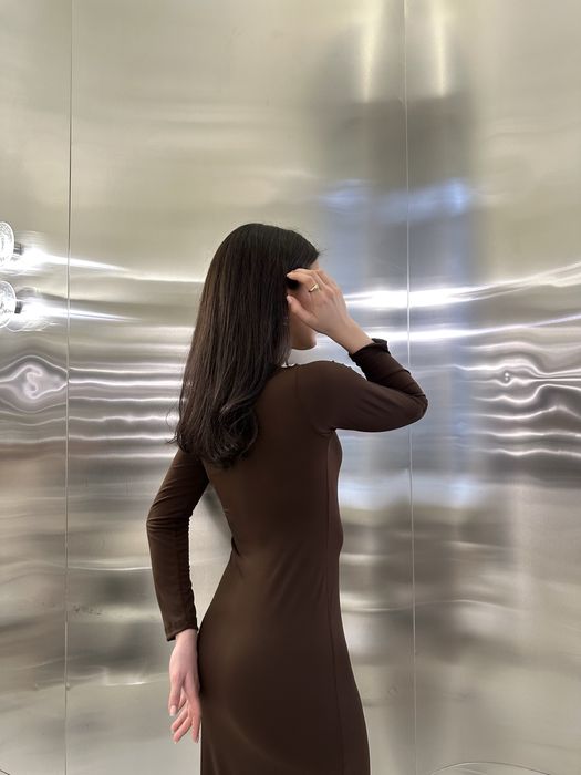 Платья Skims, платье макси, платье бургунди, обтягивующее платье