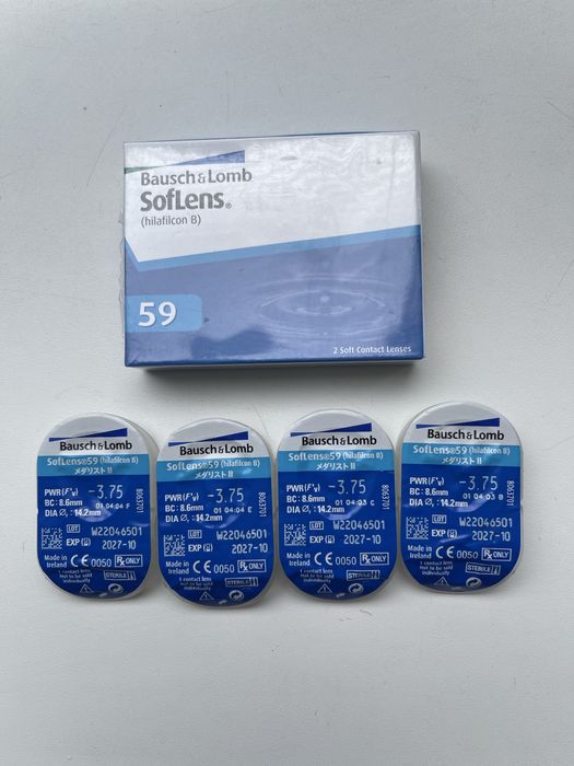 Лінзи bausch lomb soflens 59 -3.75