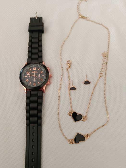 Zestaw biżuterii+zegarek