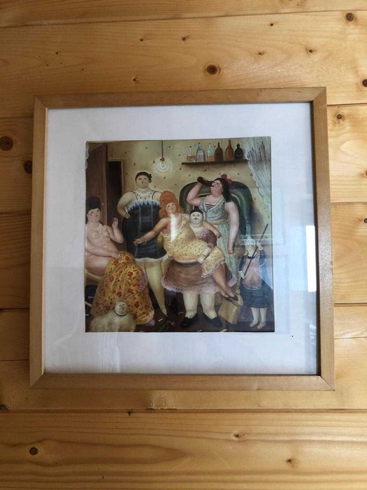 Quadro com impressão de Botero, A casa de Ana Molina.